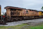 UP 2568 trails on a southbound grain train 